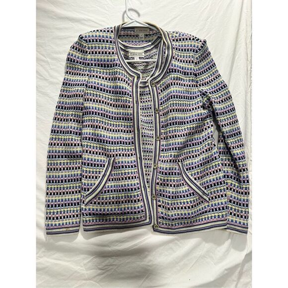 Gorgeous St. John Sport Wool Blend cardigan and tank top set, size Small - Picture 1 of 14